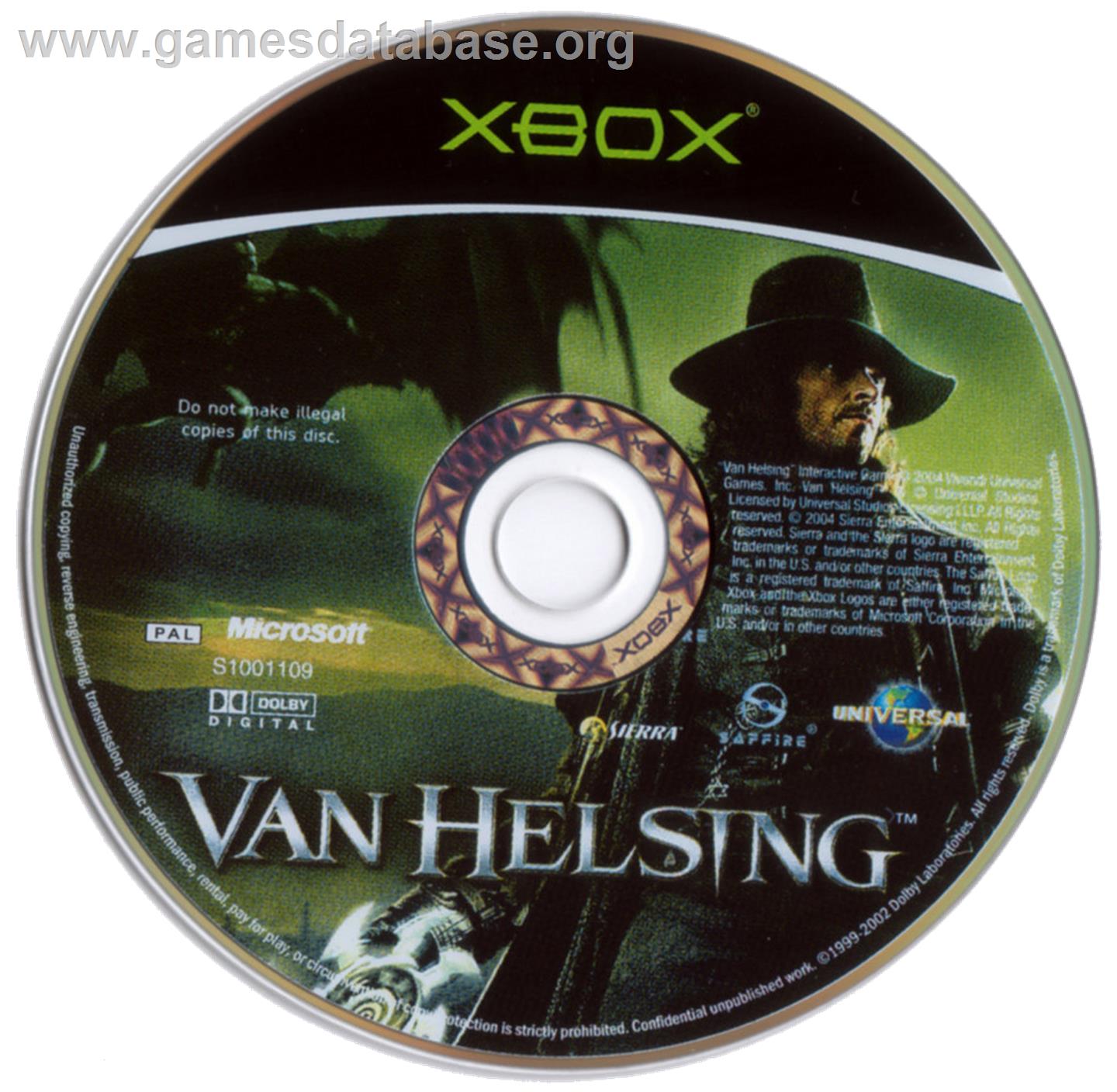 Van Helsing - Microsoft Xbox - Artwork - CD