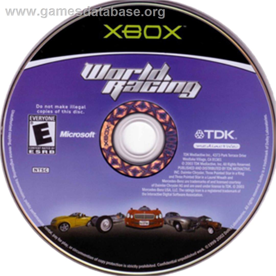 World Racing - Microsoft Xbox - Artwork - CD