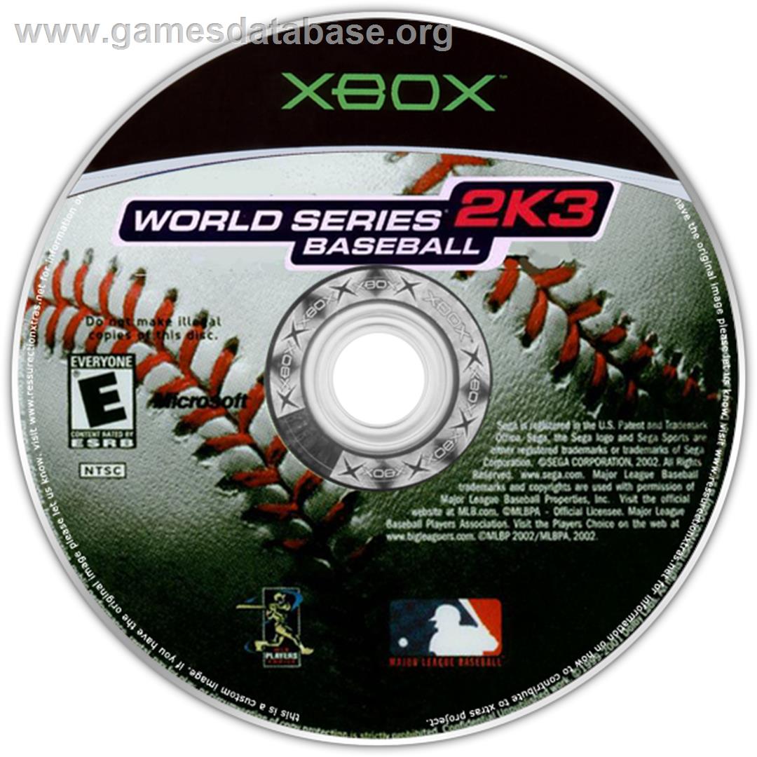 World Series Baseball 2K3 - Microsoft Xbox - Artwork - CD