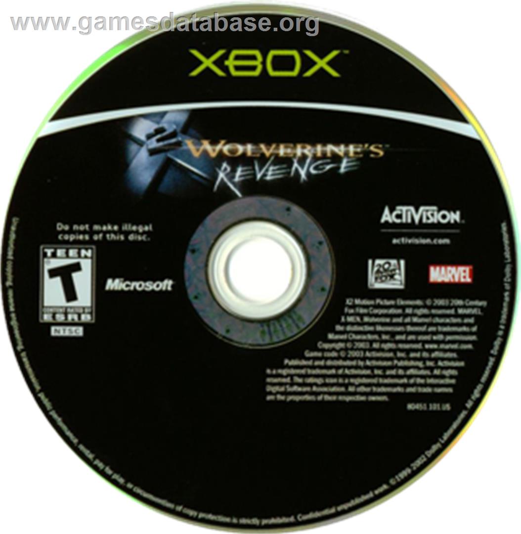 X-Men 2 - Wolverine's Revenge - Microsoft Xbox - Artwork - CD