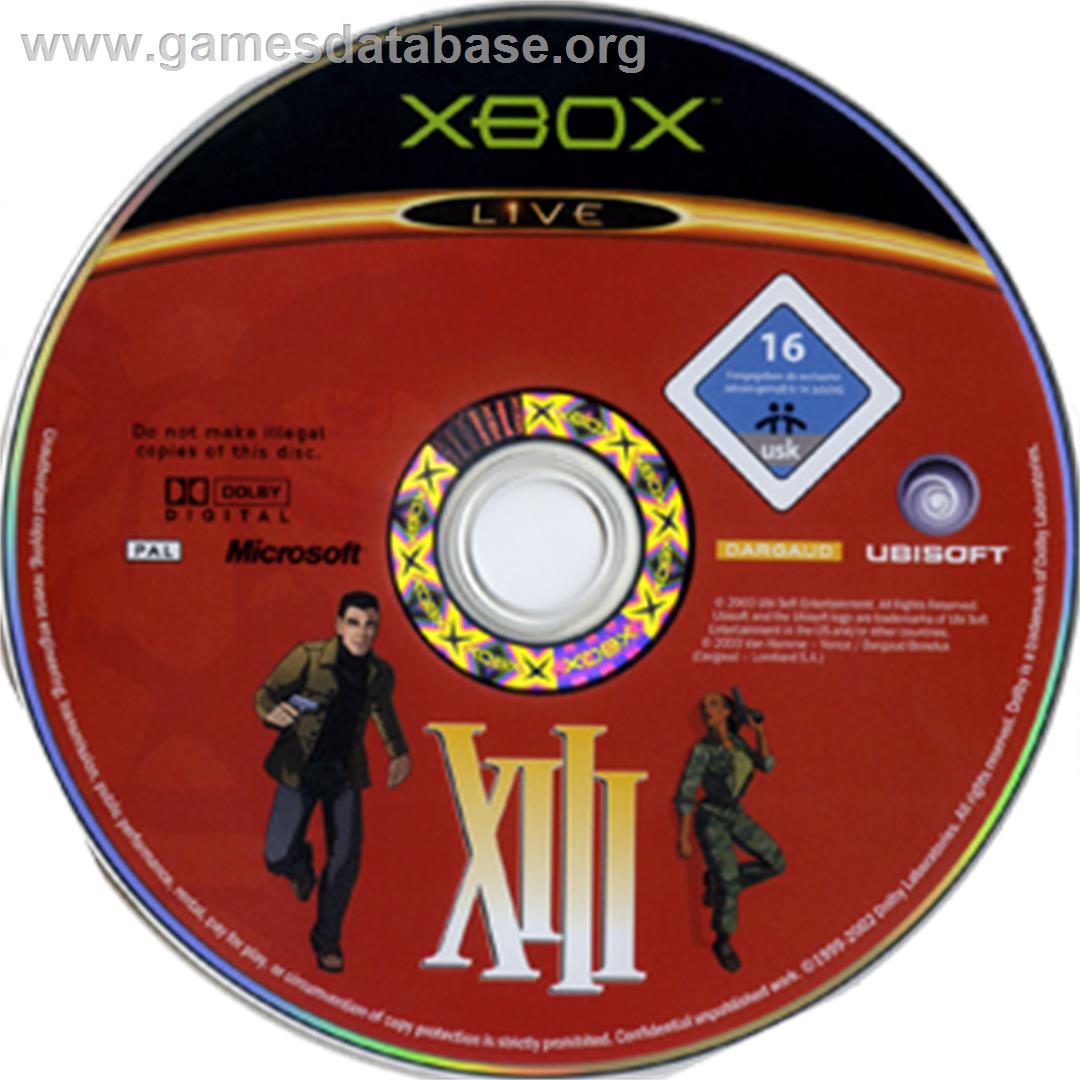XIII - Microsoft Xbox - Artwork - CD