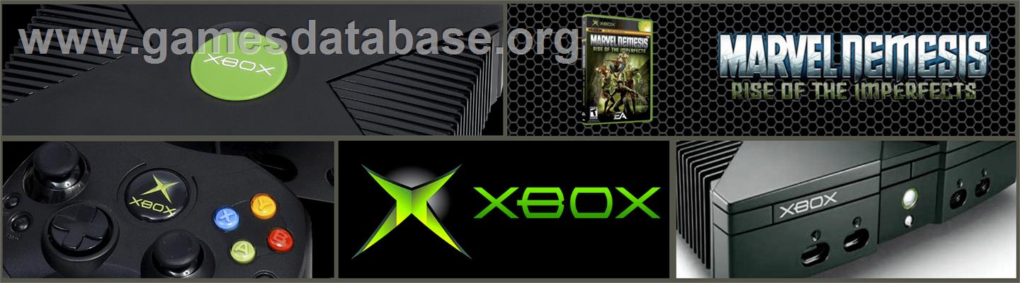 Marvel Nemesis - Rise of the Imperfects - Microsoft Xbox - Artwork - Marquee
