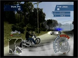 In game image of American Chopper 2: Full Throttle on the Microsoft Xbox.