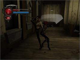 In game image of BloodRayne 2 on the Microsoft Xbox.