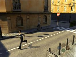 In game image of Broken Sword: The Sleeping Dragon on the Microsoft Xbox.