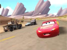 In game image of Cars on the Microsoft Xbox.