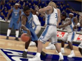 In game image of College Hoops NCAA 2K7 on the Microsoft Xbox.