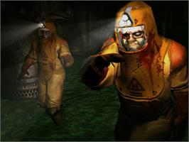 In game image of DOOM³: Resurrection of Evil on the Microsoft Xbox.