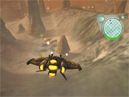 In game image of Defender - For All Mankind on the Microsoft Xbox.