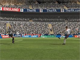 In game image of England International Football - 2004 Edition on the Microsoft Xbox.