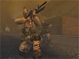 In game image of Full Spectrum Warrior on the Microsoft Xbox.