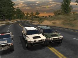 In game image of Hummer Badlands on the Microsoft Xbox.