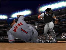 In game image of MLB SlugFest 20-03 on the Microsoft Xbox.