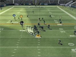 In game image of Madden Nfl 06 on the Microsoft Xbox.