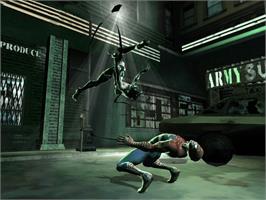 In game image of Marvel Nemesis - Rise of the Imperfects on the Microsoft Xbox.