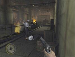 In game image of Medal of Honor: Frontline on the Microsoft Xbox.