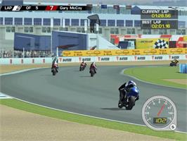 In game image of MotoGP: Ultimate Racing Technology 3 on the Microsoft Xbox.