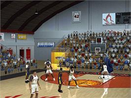 In game image of NCAA College Basketball 2K3 on the Microsoft Xbox.