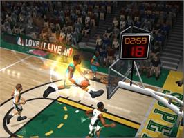 In game image of Nba Jam on the Microsoft Xbox.