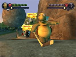 In game image of Over The Hedge on the Microsoft Xbox.