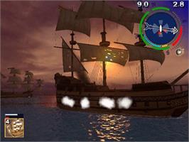 In game image of Pirates of the Caribbean on the Microsoft Xbox.
