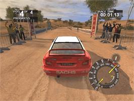 In game image of Rallisport Challenge on the Microsoft Xbox.