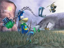 In game image of Rayman 3: Hoodlum Havoc on the Microsoft Xbox.