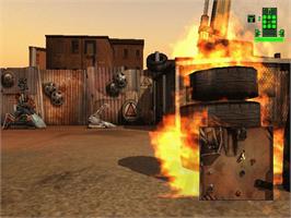 In game image of Robot Wars - Extreme Destruction on the Microsoft Xbox.