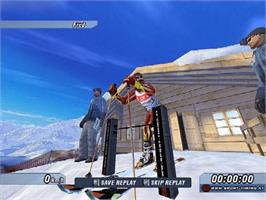 In game image of Ski Racing 2005 Featuring Hermann Maier on the Microsoft Xbox.