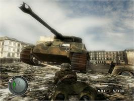 In game image of Sniper Elite: Berlin 1945 on the Microsoft Xbox.