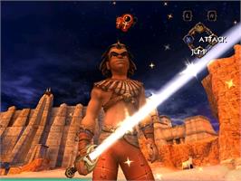 In game image of Sphinx and the Cursed Mummy on the Microsoft Xbox.