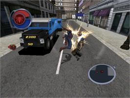 In game image of Spider-man 2 on the Microsoft Xbox.