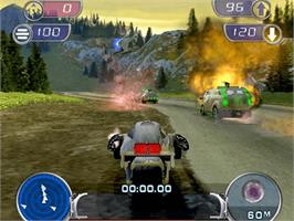 In game image of Spy Hunter 2 on the Microsoft Xbox.
