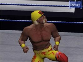 In game image of WWE Raw 2 on the Microsoft Xbox.