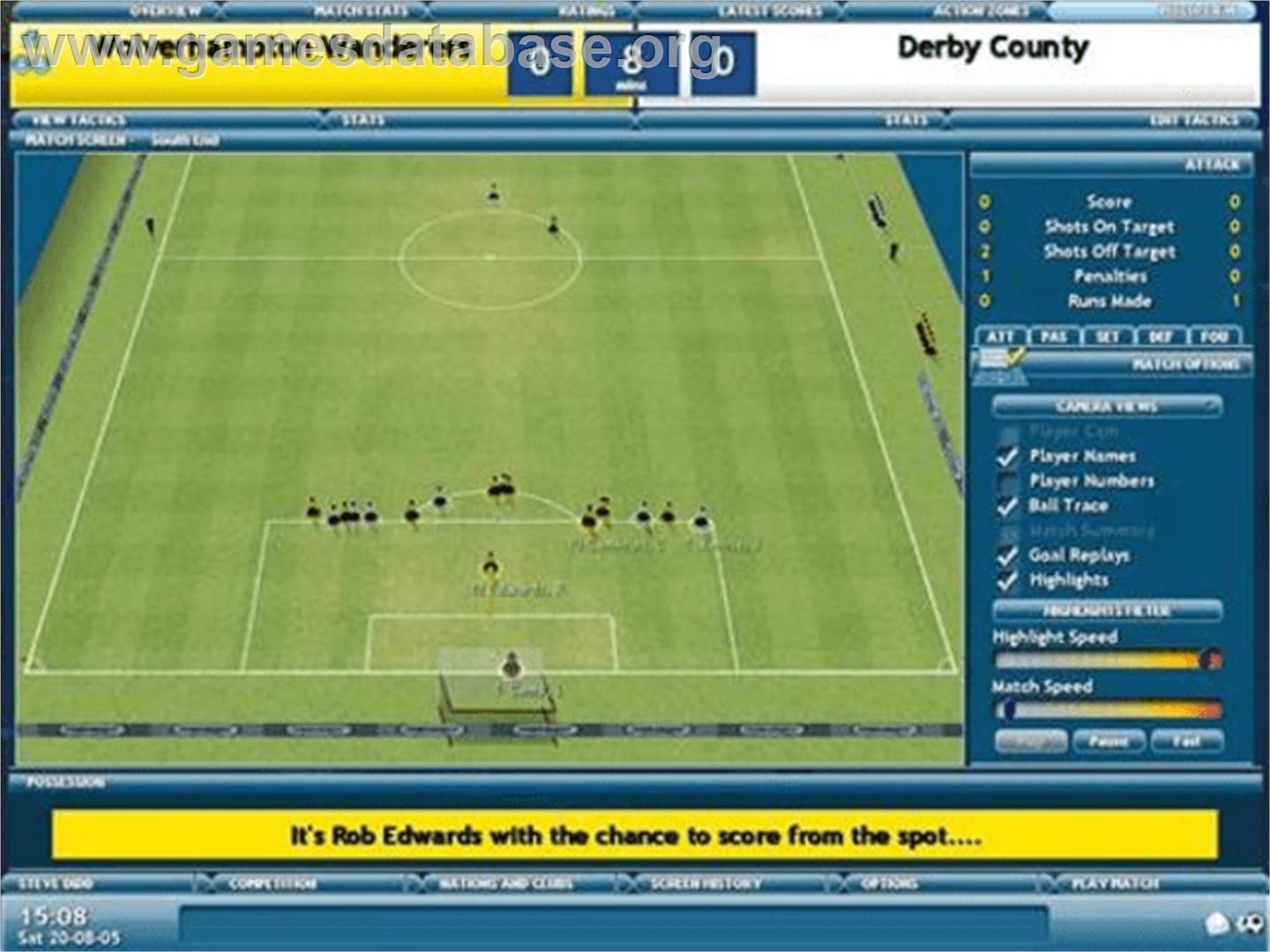 Championship Manager 2006 - Microsoft Xbox - Artwork - In Game