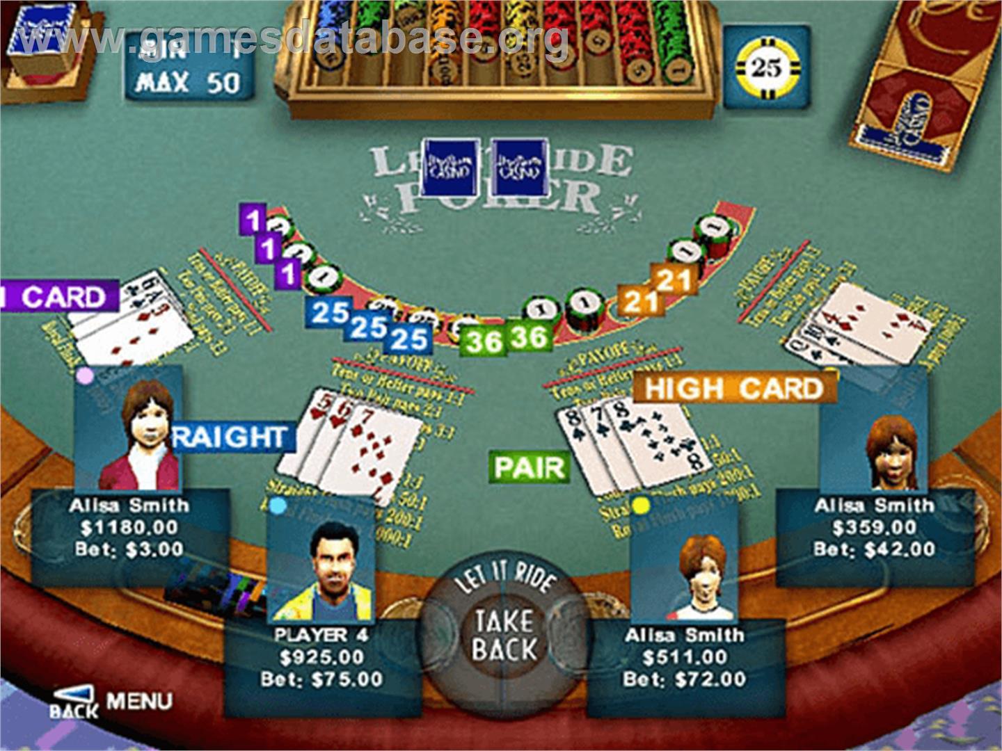 High Rollers Casino - Microsoft Xbox - Artwork - In Game