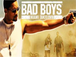 Title screen of Bad Boys: Miami Takedown on the Microsoft Xbox.