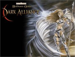 Title screen of Baldur's Gate - Dark Alliance on the Microsoft Xbox.