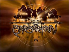 Title screen of Barbarian on the Microsoft Xbox.