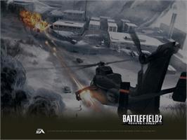 Title screen of Battlefield 2: Modern Combat on the Microsoft Xbox.