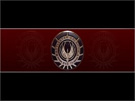 Title screen of Battlestar Galactica on the Microsoft Xbox.