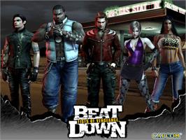 Title screen of Beat Down - Fists Of Vengeance on the Microsoft Xbox.