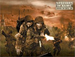 Title screen of Brothers in Arms: Road to Hill 30 on the Microsoft Xbox.