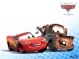 Title screen of Cars on the Microsoft Xbox.