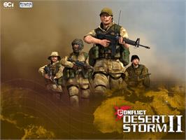 Title screen of Conflict - Desert Storm 2 on the Microsoft Xbox.
