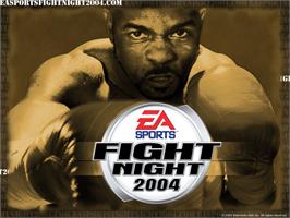 Title screen of Fight Night 2004 on the Microsoft Xbox.