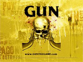 Title screen of Gun on the Microsoft Xbox.