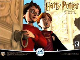 Title screen of Harry Potter and the Chamber of Secrets on the Microsoft Xbox.