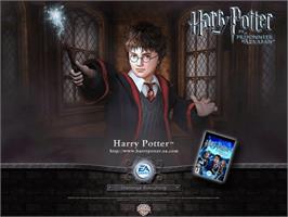 Title screen of Harry Potter and the Prisoner of Azkaban on the Microsoft Xbox.