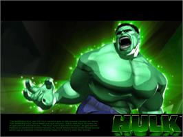 Title screen of Hulk on the Microsoft Xbox.